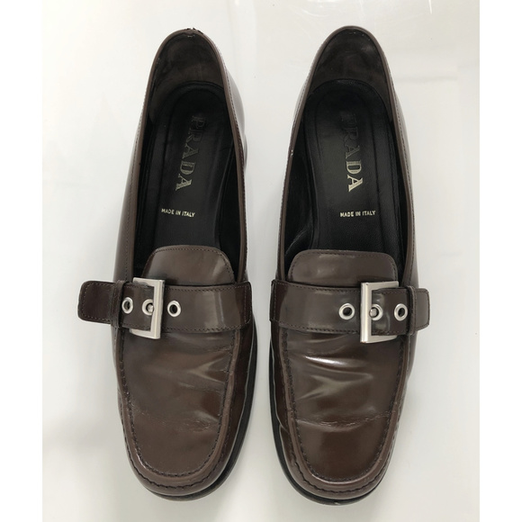 Brown Patent Leather Prada Loafers in sz10US-40EU - Picture 8 of 8
